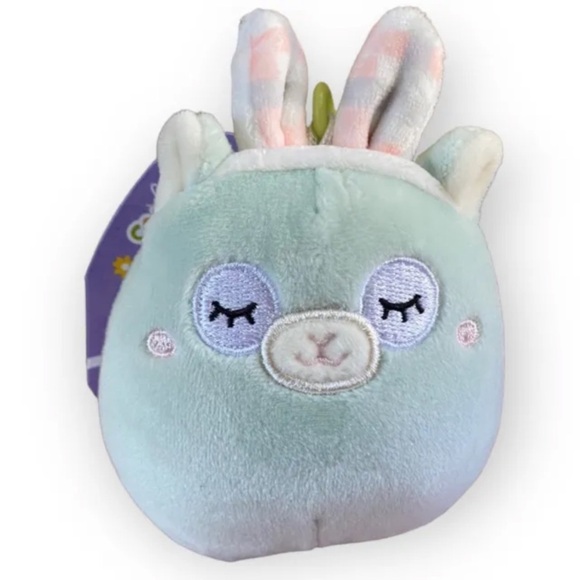 Squishmallows Miley Llama 3.5" Bunny Ear Clip On 2023 Easter Spring Plush NEW - Picture 1 of 4